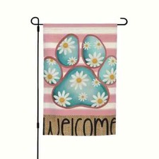  NEW 12X18 Inch Garden Flag  Dog Paw Summer  Adorable