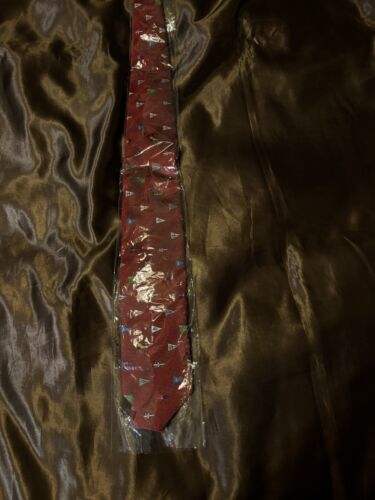 100% Red Silk Tie By Atlas Design