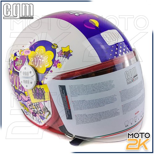 CASCO JET CGM COMICS 206G FUCSIA PER BIMBA BAMBINA MOTO E SCOOTER | eBay
