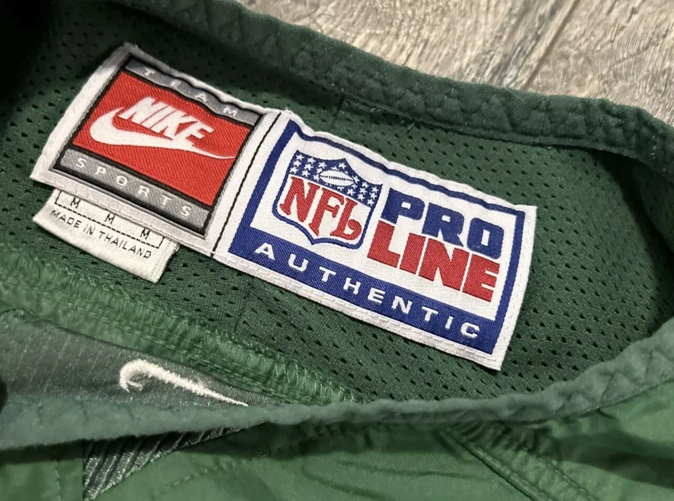 Chaqueta Pullover Vintage Años 90 Nike Pro Line New York Jets NFL Sidelines Para Hombre’s M Foto 4 de 4