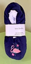 VERA BRADLEY FLAMINGO GARDEN COZY LIFE SLIPPERS:NWT FLAMINGOS MEDIUM 7-8 