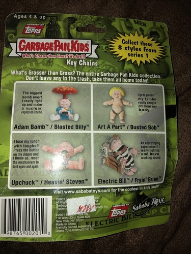 Garbage Pail Kids Keychain Busted Bob Card #6 Series #1 Topps 2001 Vintage - Picture 5 of 5