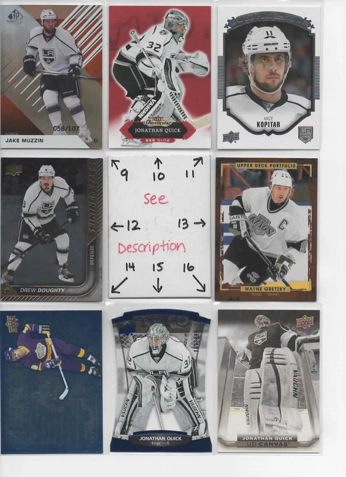 Los Angeles Kings SERIAL #'d Rookies Autos Jerseys KOPITAR DOUGHTY GRETZKY QUICK - Image 2 of 4