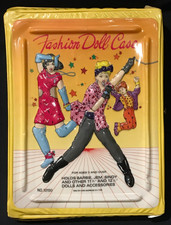 Vintage Fashion Doll Case by Tara Toy for Barbie-Size Dolls - 10150 Yellow