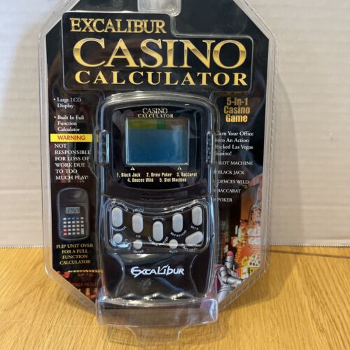 Excalibur Casino "Calculator" Work Toy 5-In-1 Handheld Casino Game - Afbeelding 1 van 2