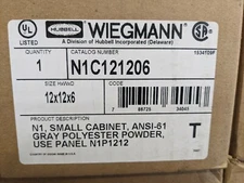 Wiegmann (Hubbell Inc) N1C121206 12x12x6 Enclosure