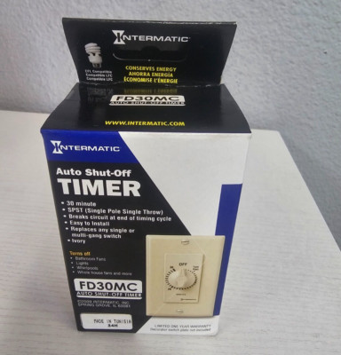 FD30MC - Intermatic In Wall Timer (00503)  30 Minute - 125-277 volt