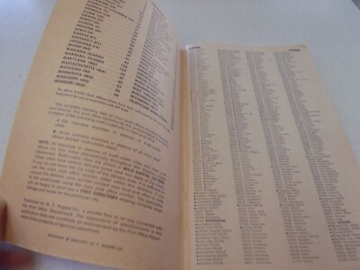 VINTAGE 1974 NATIONAL ZIP CODE DIRECTORY BOOKLET | eBay