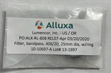 New ALLUXA 406/20 25mm BANDPASS Optical FILTER 406-20 OD6 BP