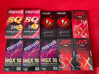 12 x Maxell VHS Videokassetten 240 60  Brandneu in Folie