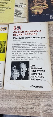 james bond 007 books Set Of 5 First Edition Ian Fleming Books 1960s - Picture 4 of 21