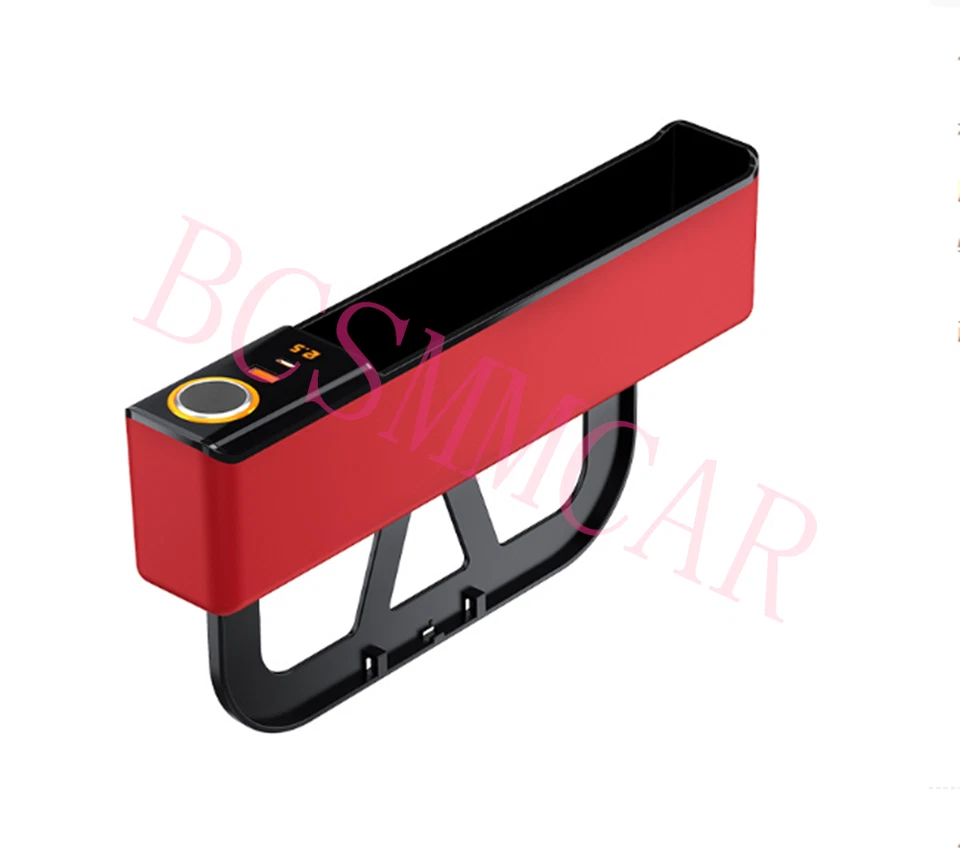 Caja de almacenamiento organizadora recargable cargador USB accesorios para automóvil Foto 2 de 4