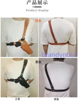 NEW Tactical Holster Outdoor Cowhide Chest Bag Fast Pull Out Competition Cowboy