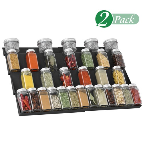 Gewürzregal Schublade Gewürz organizer,30-60cm ausziehbar Gewürzeinsatz 2er-pack - Bild 3 von 21