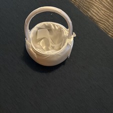LILLIAN ROSE WEDDING WHITE SATIN FLOWER GIRL BASKET RECEPTION
