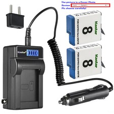 Kastar Battery LCD AC Charger for GoPro AHDBT-801 Hero 8 GoPro HERO8 Silver