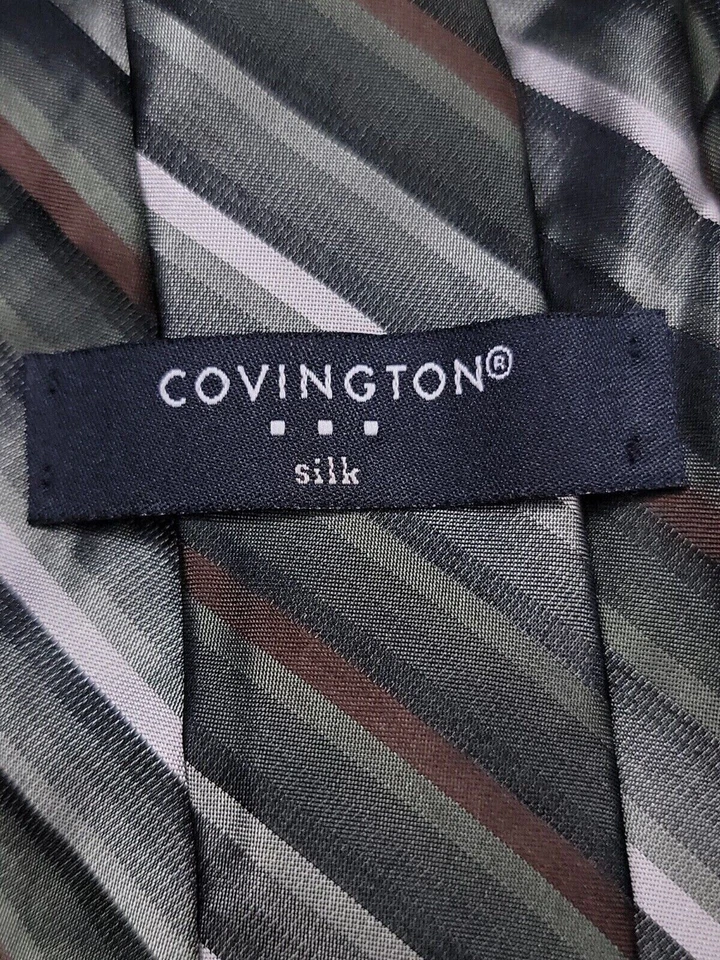 Corbata formal Covington para hombre 58"Lx3,75"W corbata de cuello verde Foto 3 de 4