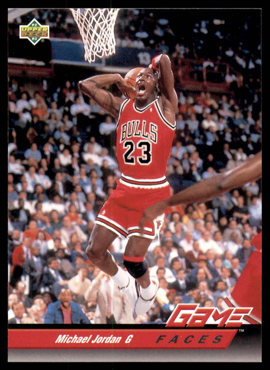 Michael Jordan 1992-93 Upper Deck Game Faces #488 Bulls NBA