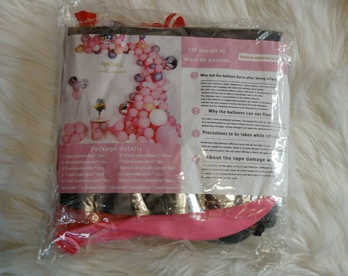Hot Pink Balloon Garland Arch Kit 142pcs Sequined Gold Rose Gold with 4D silver - 第 2/3 張圖片
