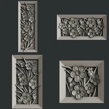 3d STL models for CNC, Artcam, Aspire,flower