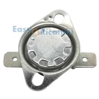 IN DESCRIZIONE Termostato bimetallico 175°C normalmente chiuso NC con flangia e faston 10A 230V