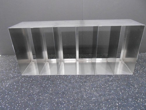 SIX COMPARTMENT CRYOGENIC TANK STAINLESS STEEL STORAGE RACK  21.5" x 5.5" x 9.25 - Picture 5 of 5