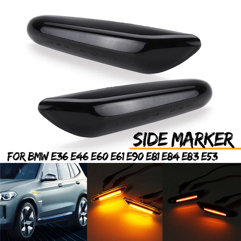 PAIR Side Marker Turn Signal Lights 2008-2013 For BMW 1-Series E82/E88 Coupe - image 3 of 4