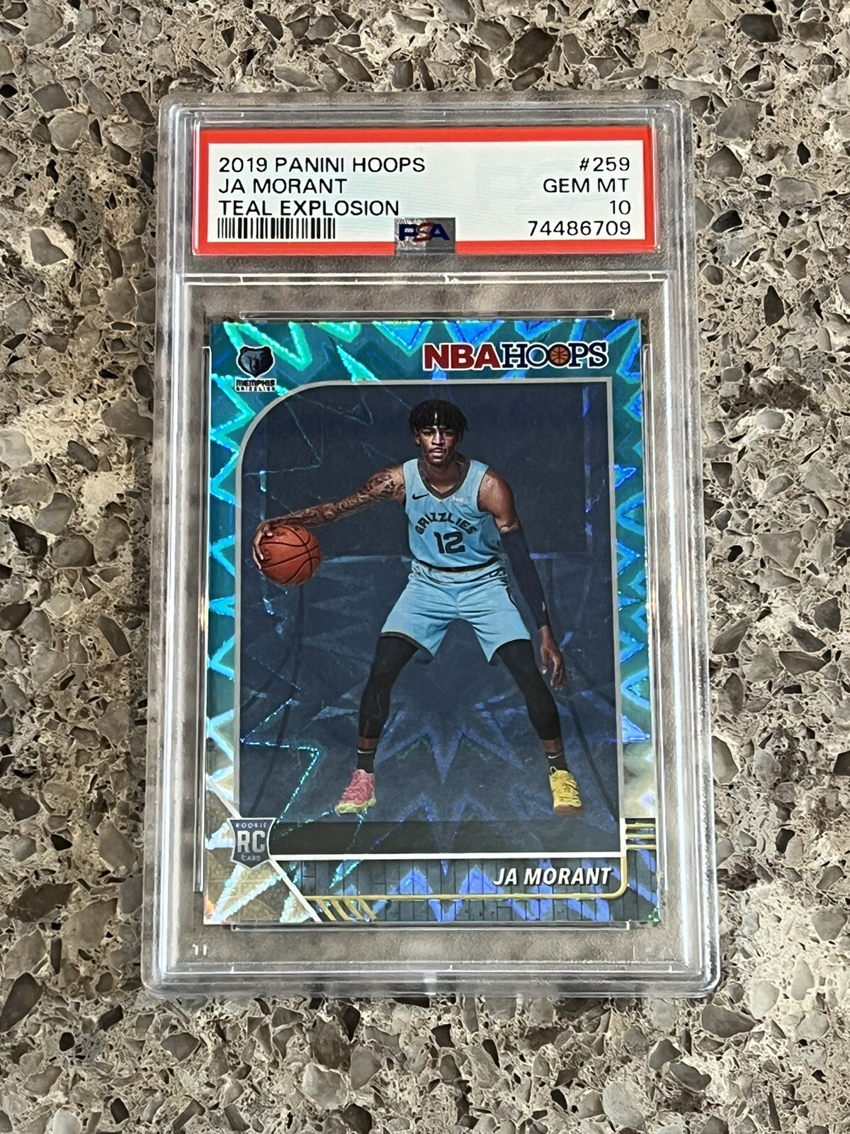 Ja Morant 2019-20 Panini NBA Hoops Teal Explosion Rookie RC PSA 10 GEM MINT