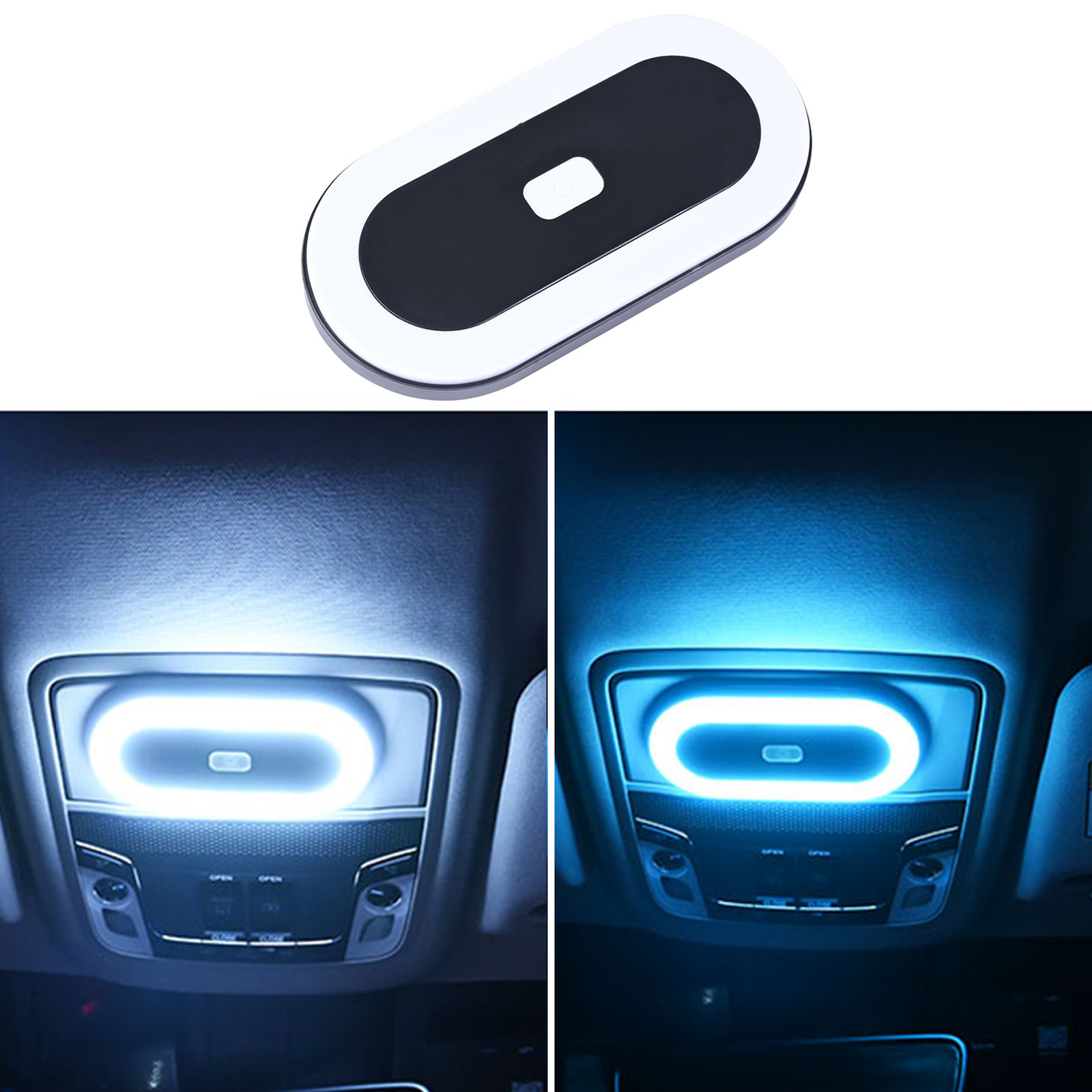 Car Interior Reading Light Rechargeable Magnetic Dome Roof Ceiling Trunk Lamp