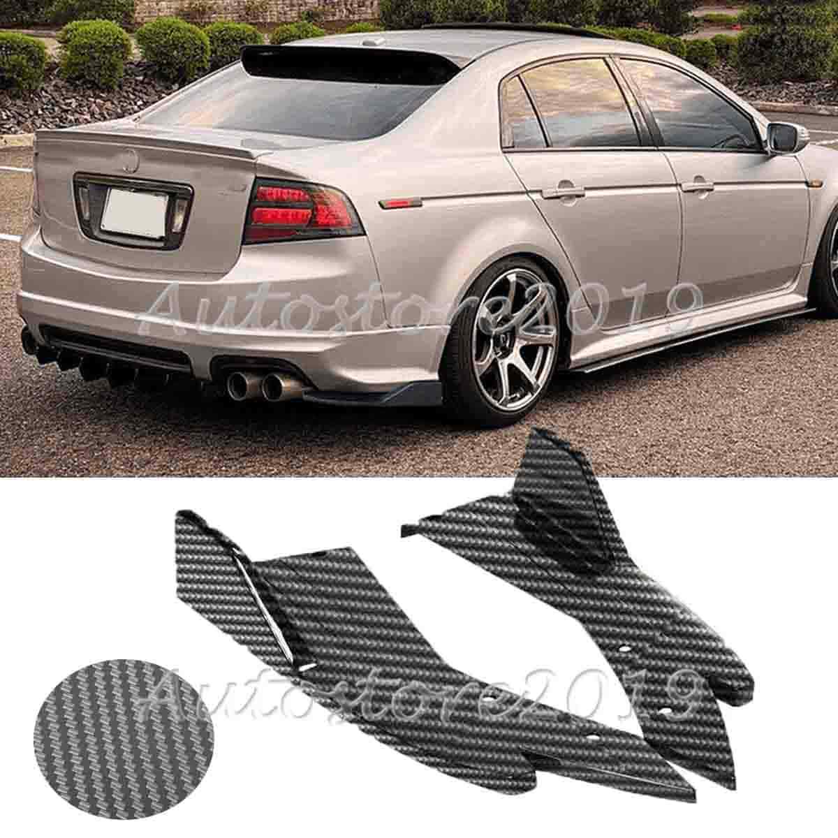 Rear Bumper Spoiler Lip / Diffuser For 2004-2008 Acura TL - Black ABS, Screw-On Installation By KEEPDSGN