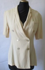 Ladies Ivory Crepe Two-piece Jacket/lacy Waistcoat Suit Wedding Occasion Marella