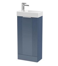 Compact Bathroom Vanity Unit & Basin Sink Cloakroom 400mm Floor Standing  (Tap )