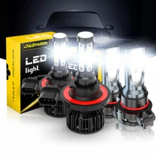 For Jeep Patriot 2010-2017 4X LED Headlight High/Low Beam + Fog Light Bulbs kit