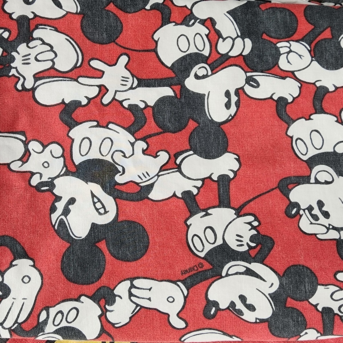 Vintage Disney Mickey Mouse Twin Size Zip Duvet Cover & Pillow