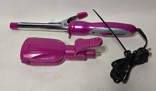Conair Ceramic Electric Combo Styler Straightening     Curling Iron- Pink