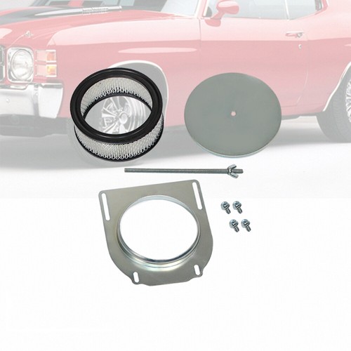 Hilborn Style Hood Air Scoop Kit Smooth Top Single 4 BBL Carbs Black Aluminum - Picture 4 of 5