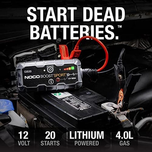 500A UltraSafe Lithium Car Jump Starter Portable Power Bank LED Flashlight New - Picture 3 of 7