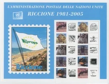 UN 2005 PERSONALIZED GREETINGS PICCIONE SHEET SCOTT 880 - 884, 884a MNH (S-8)