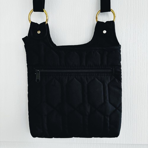 Cinda B Quilted Crossbody Bag Jet Set Black - Picture 4 of 6