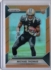 2016 Panini Prizm MICHAEL THOMAS RC Rookie Orange /299 Card #230 Saints. rookie card picture