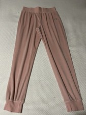 Girls Pink Velour Champion Sweatpants Joggers Size Large 14/16