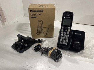 Panasonic Cordless Phone System Expandable Home Phone Black (KX TGD610B)