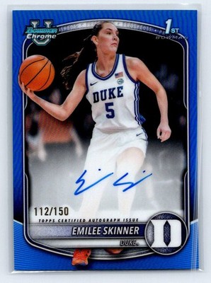 2025-26 Bowman Chrome Prospects #BCP-85 Emilee Skinner Duke RC Auto 1st /150