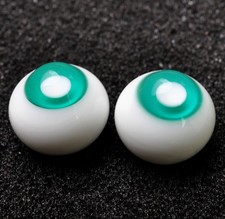Good 8mm Light Blue Iris White Pupils Glass BJD Eyes for OOAK BJD Doll