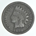 1890 Indian Head Cent AC Average Circ *2525