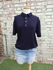 Bleusalt Navy Super Soft Luxury Polo Shirt Size 2