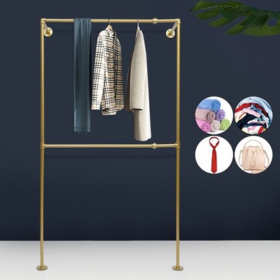 Free-Standing Gold Coat Rack, Durable Clothes Organizer with Space-Saving Design