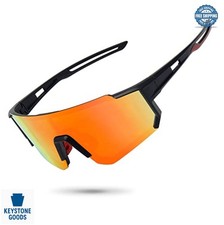 Polarized Sports Sunglasses UV400 Protection Wrap Around Cycling Running