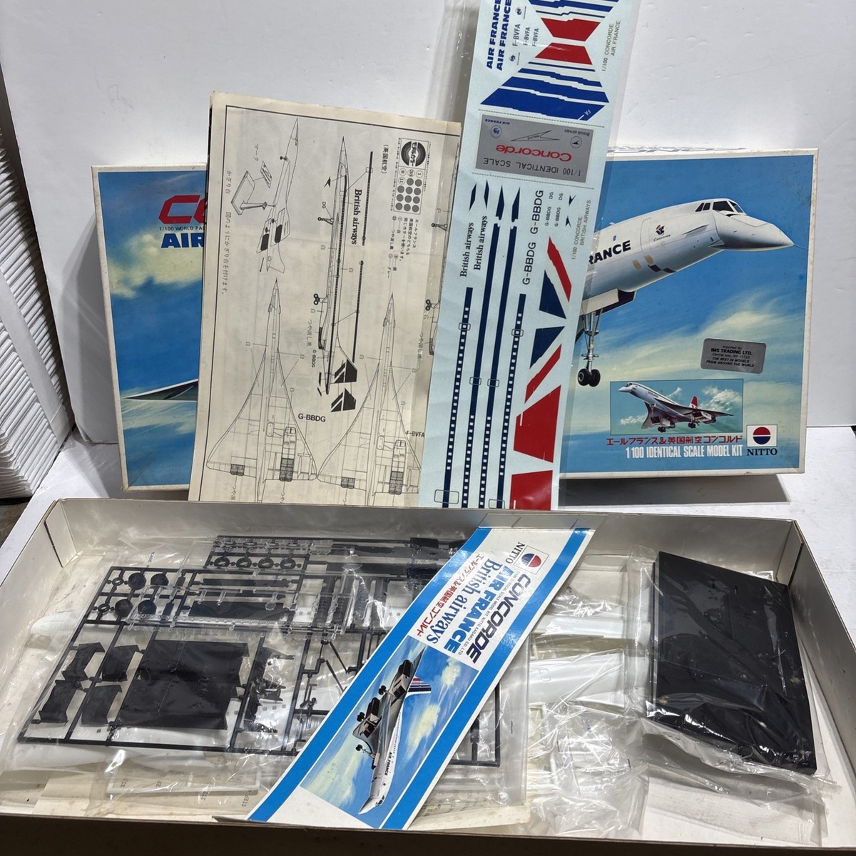 CONCORDE 1/100 組み立て式モデルキット　コンコルド Nitto Concorde Air France-British Airways Model Kit 1/100 | eBay