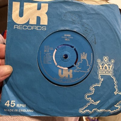 10cc - Donna 7  Vinyl Record VG + 